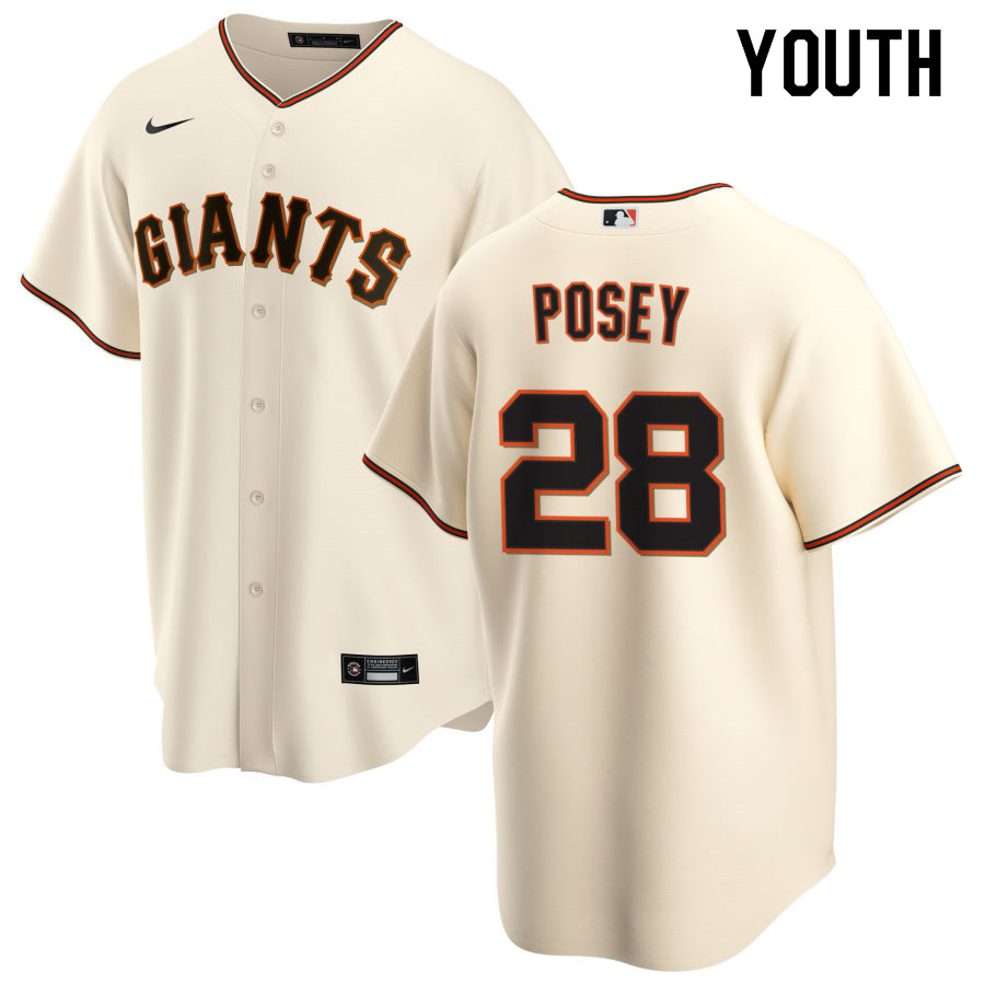 Nike Youth #28 Buster Posey San Francisco Giants Baseball Jerseys Sale-Cream